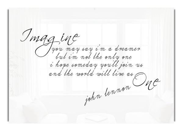 Stellen Sie sich John Lennon vorpsd Weiß