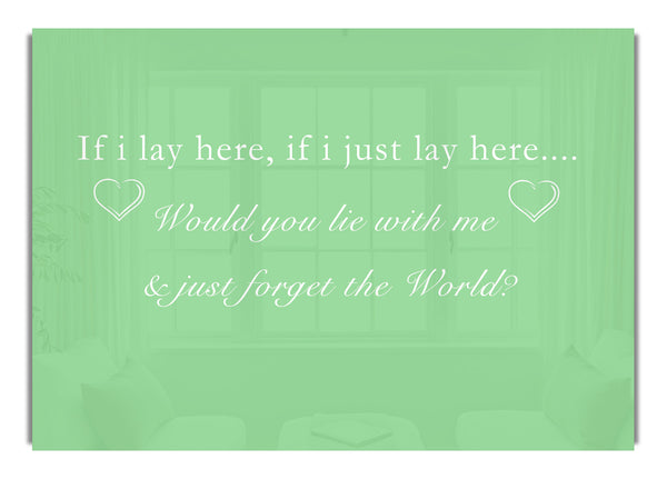 If I Lay Here Snow Patrol Green
