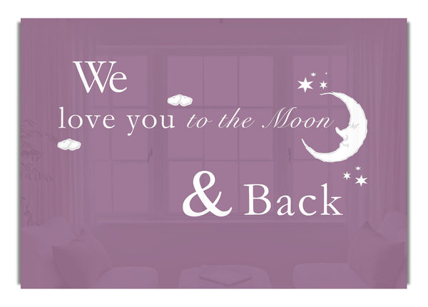 Wir lieben dich bis zum Mond und zurück Dusty Pink