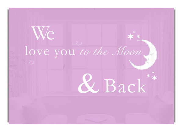Wir lieben dich bis zum Mond und zurück 2 Pink