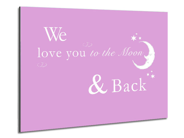 Wir lieben dich bis zum Mond und zurück 2 Pink