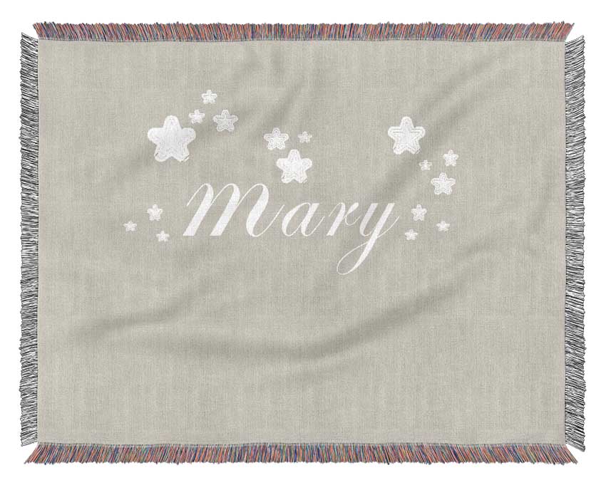 Your Name In Stars Pink Woven Blanket