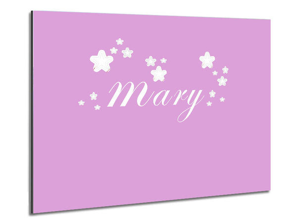 Your Name In Stars Pink Metal Print