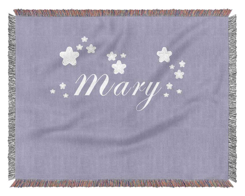 Your Name In Stars Lilac Woven Blanket