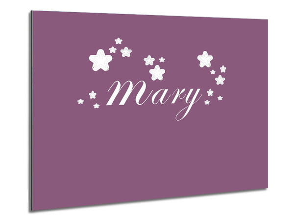Girls Room Quote Your Name In Stars Dusty Pink Metal Print