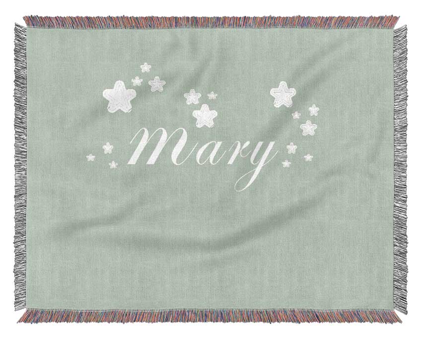 Your Name In Stars Beige Woven Blanket