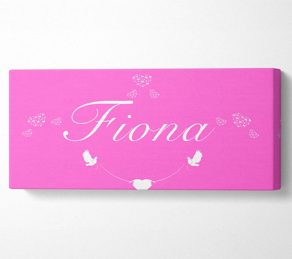 Girls Room Quote Your Name In Hearts Vivid Pink