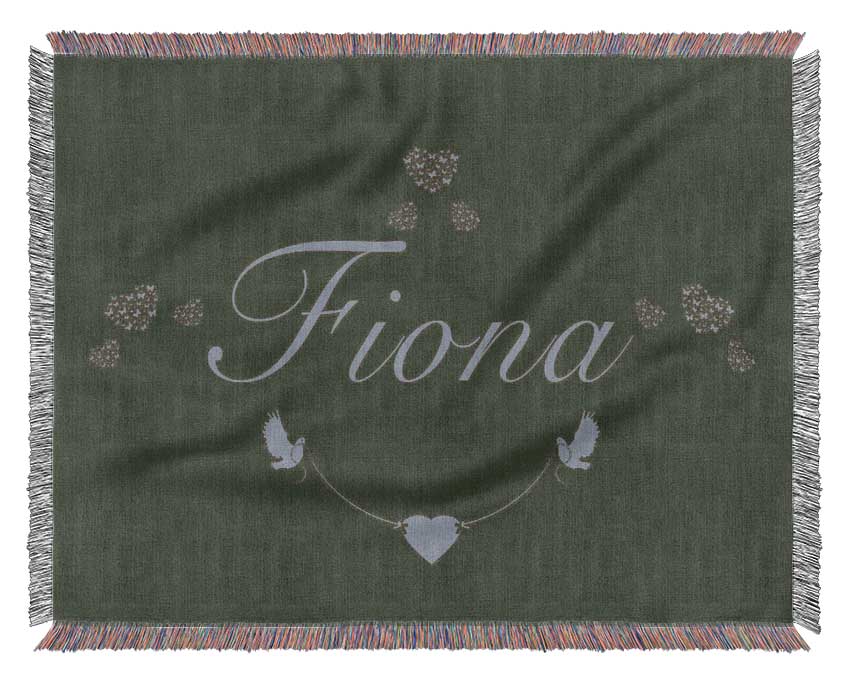 Your Name In Hearts Chocolate Woven Blanket