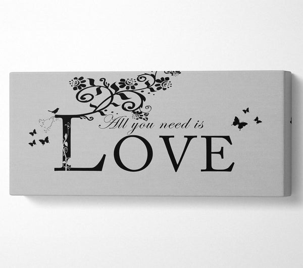 Musikzitat „All You Need Is Love“ in Grau