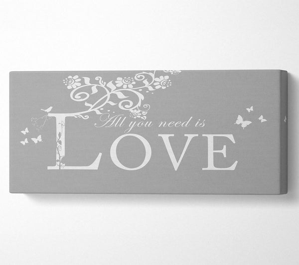 Musik Zitat All You Need Is Love Grau Weiß