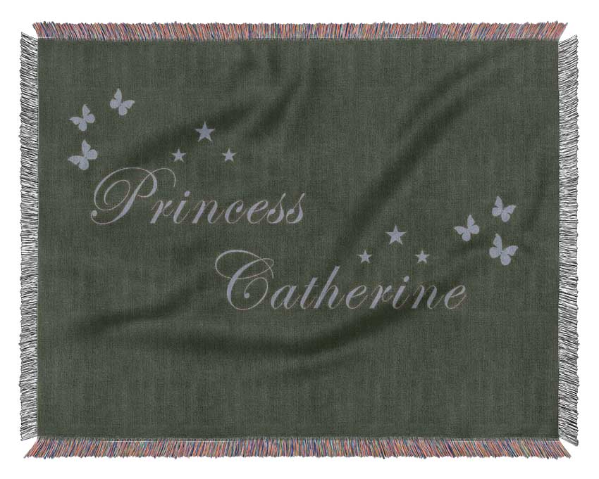 Your Own Name Princess Chocolate Woven Blanket