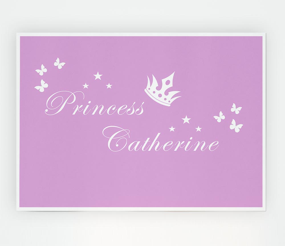 Your Own Name Princess 2 Pink Print Poster Wall Art