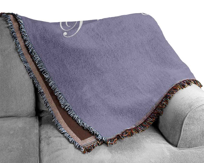 Your Own Name Princess 2 Lilac Woven Blanket