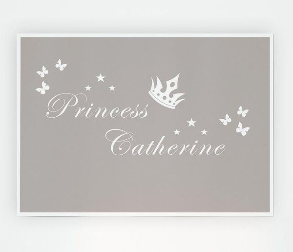 Your Own Name Princess 2 Beige Print Poster Wall Art