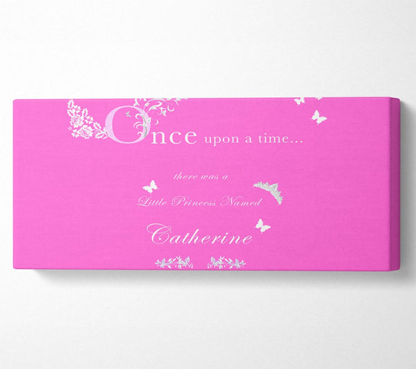 Girls Room Quote Once Upon A Time Your Name Vivid Pink