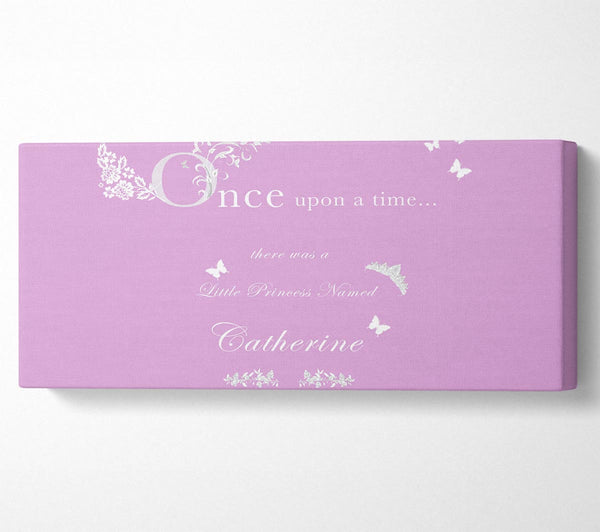Girls Room Quote Once Upon A Time Your Name Pink