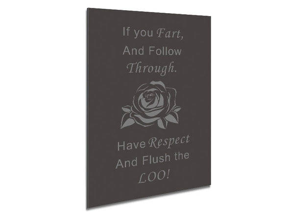 Bathroom Quote If You Fart Chocolate Metal Print