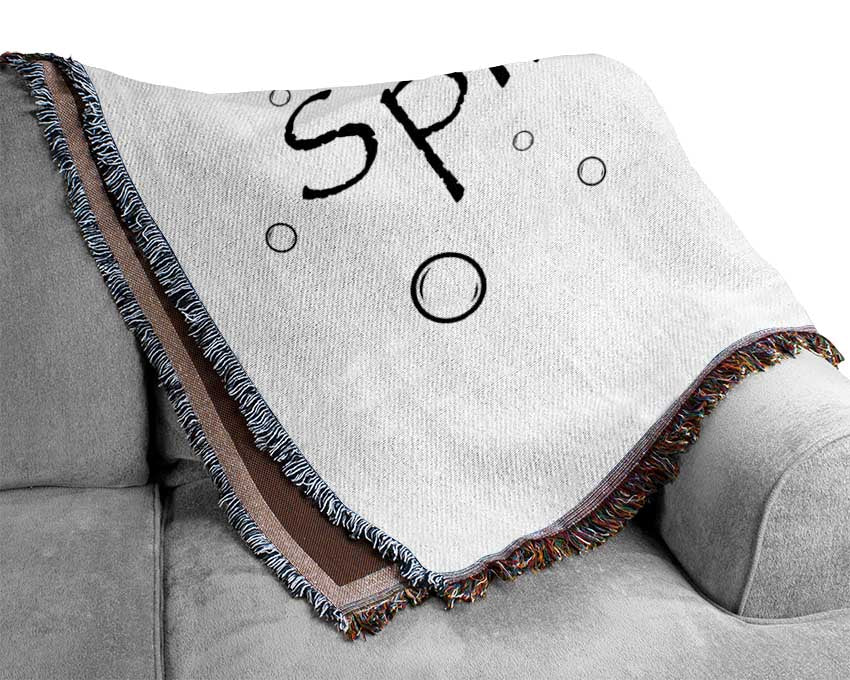 Bathroom Quote Splish Splash Bathroom White Woven Blanket