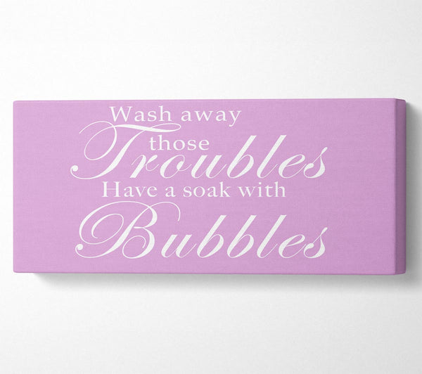 Badezimmer Zitat Wash Away Those Troubles Pink