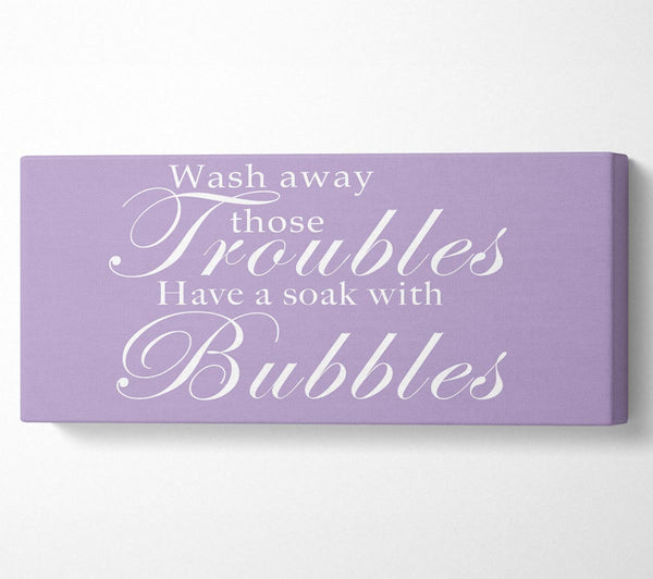 Badezimmer Zitat Wash Away Those Troubles Lila