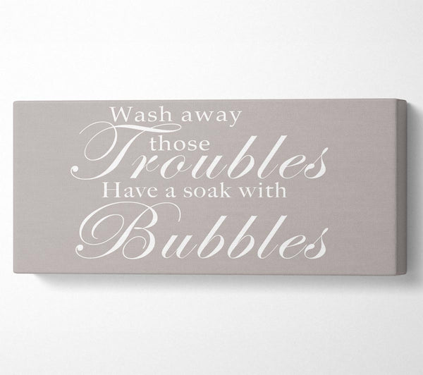 Badezimmer Zitat Wash Away Those Troubles Beige