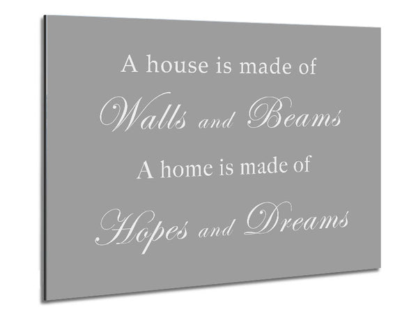 Home Zitat Walls n Beams Hopes n Dreams Grau Weiß