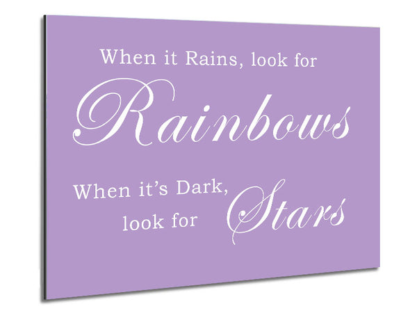 Wenn es regnet, suche nach Regenbogen, Flieder