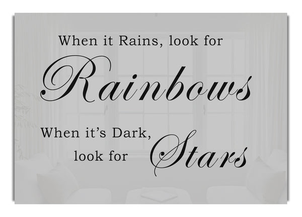 Wenn es regnet, suche nach Regenbogen, Grau
