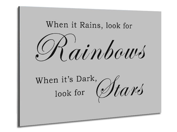 Wenn es regnet, suche nach Regenbogen, Grau