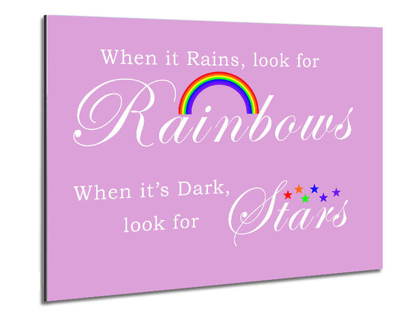 Wenn es regnet, suche nach Regenbögen 2 Pink