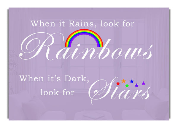 Wenn es regnet, suche nach Regenbögen 2 Lila