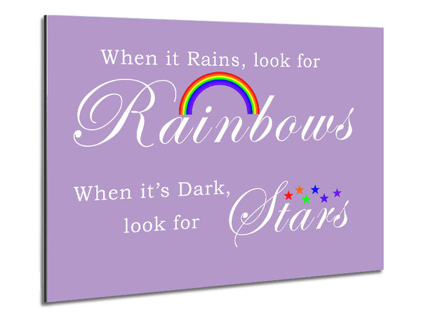 Wenn es regnet, suche nach Regenbögen 2 Lila