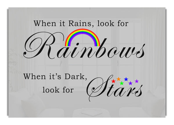 Wenn es regnet, suche nach Regenbögen 2 Grau