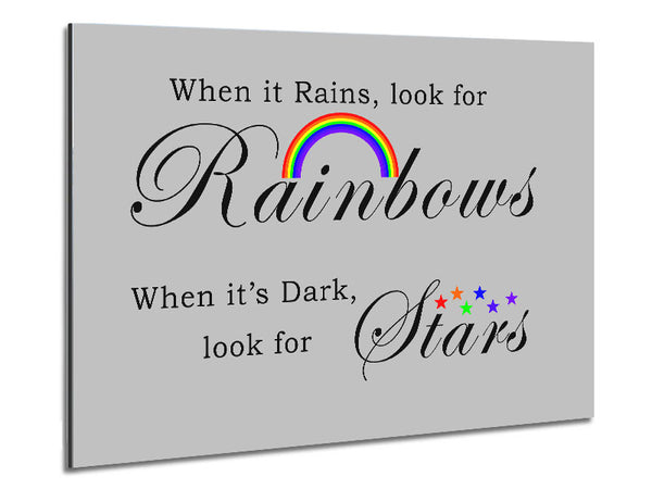 Wenn es regnet, suche nach Regenbögen 2 Grau