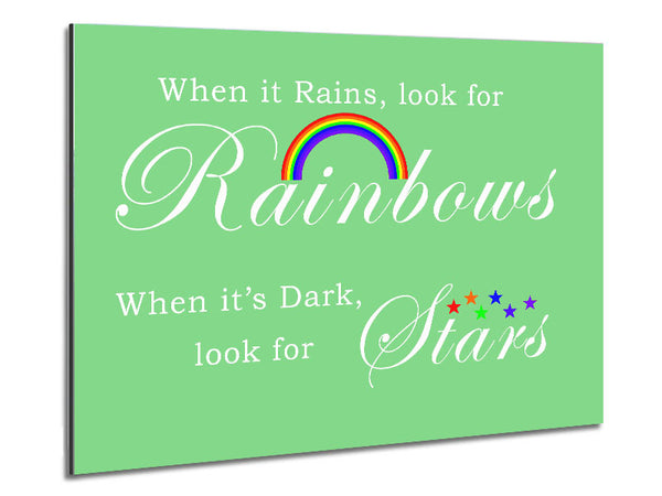 Wenn es regnet, suche nach Regenbögen 2 Grün