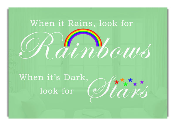 Wenn es regnet, suche nach Regenbögen 2 Grün