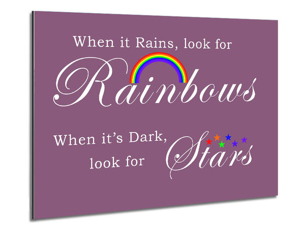 When It Rains Look For Rainbows 2 Dusty Pink