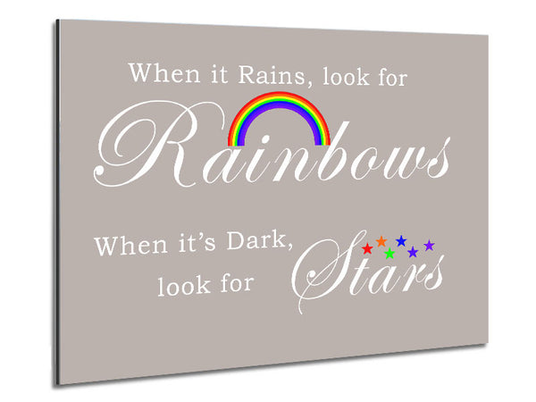 Wenn es regnet, suche nach Regenbögen 2 Beige
