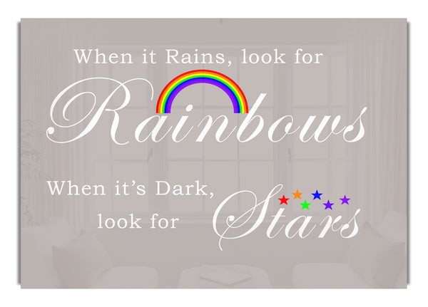Wenn es regnet, suche nach Regenbögen 2 Beige