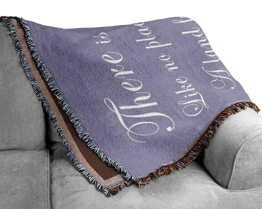 Alice In Wonderland As Mad As A Hatter Lilac Woven Blanket