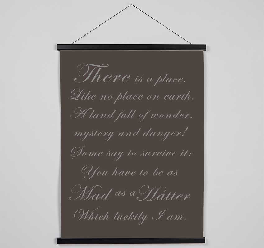 Alice In Wonderland As Mad As A Hatter Chocolate Hanging Poster - Wallart-Direct UK