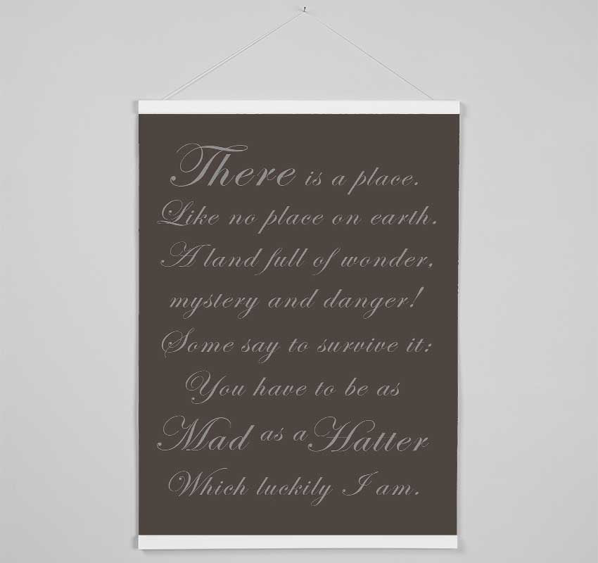 Alice In Wonderland As Mad As A Hatter Chocolate Hanging Poster - Wallart-Direct UK