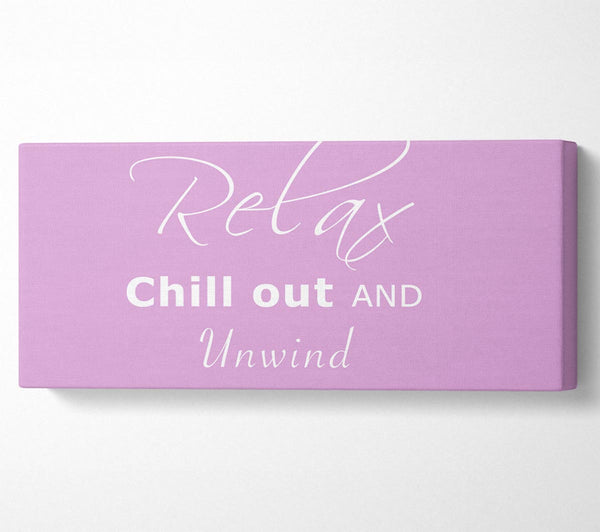 Badezimmer Zitat Relax Chill Out Pink
