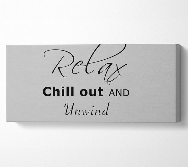 Badezimmer Zitat Relax Chill Out Grau