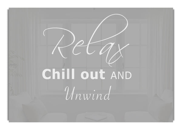 Relax Chill Out Grau Weiß