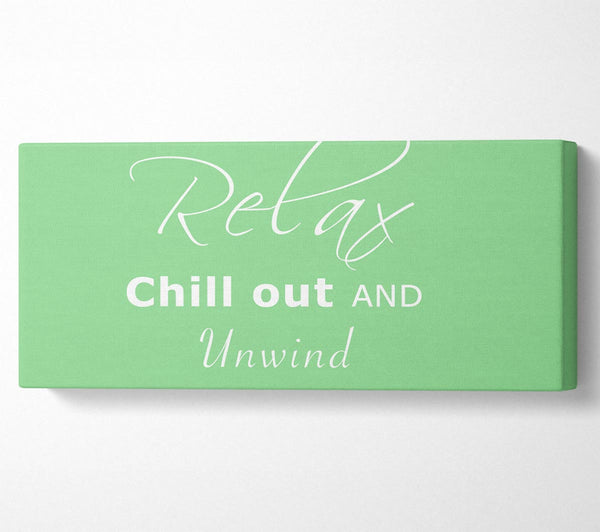 Badezimmer Zitat Relax Chill Out Grün