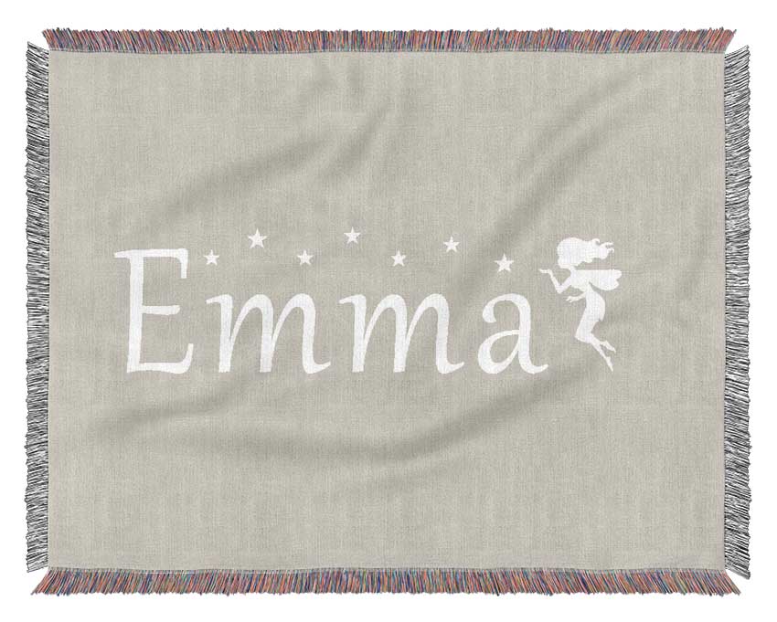 Your Name In Fairy Dust Pink Woven Blanket