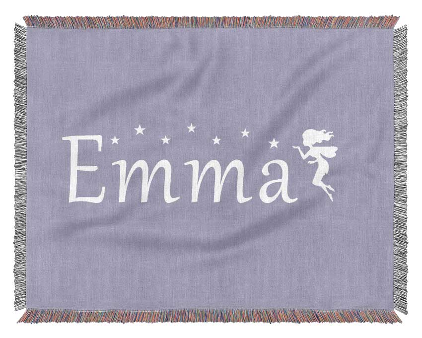 Your Name In Fairy Dust Lilac Woven Blanket