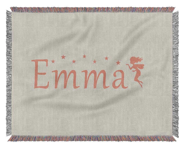 Girls Room Quote Your Name In Fairy Dust 2 Grey Woven Blanket