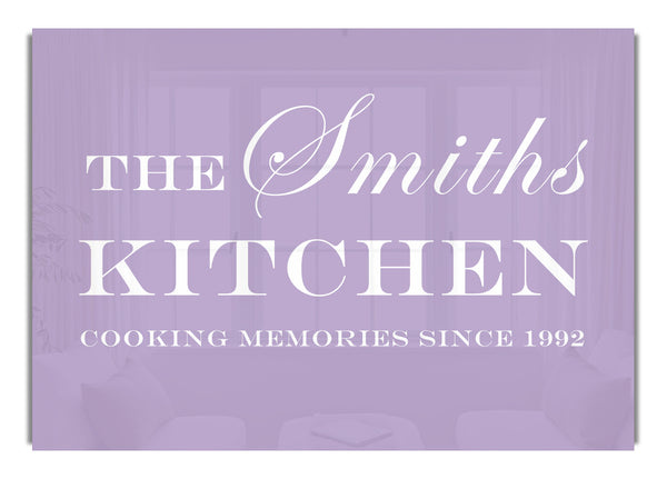 Your Family Name And Date Kitchen Lilac
